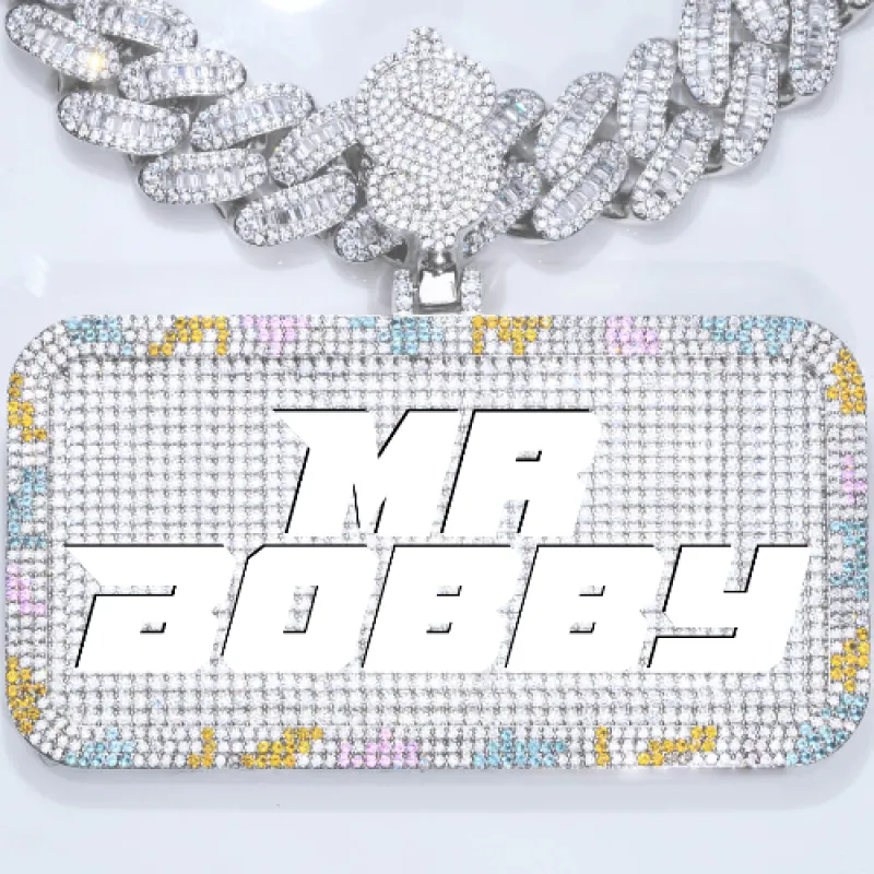 CUSTOM LETTER NECKLACE 3D COLORFUL SQUARE sold by The GUU Shop