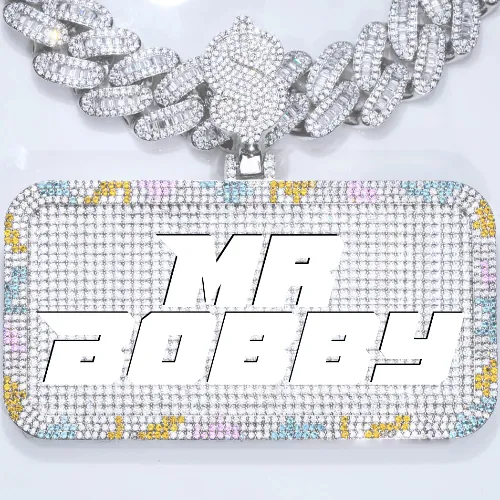 CUSTOM LETTER NECKLACE 3D COLORFUL SQUARE sold by The GUU Shop