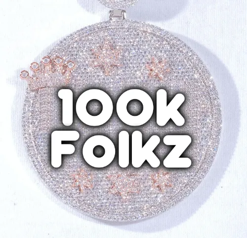 CUSTOM LETTER NECKLACE 3D BIG CROWN DISC sold by The GUU Shop