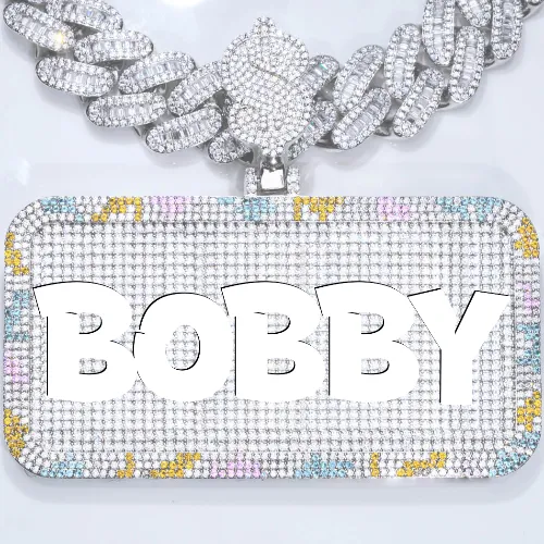 CUSTOM LETTER NECKLACE 3D COLORFUL SQUARE sold by The GUU Shop