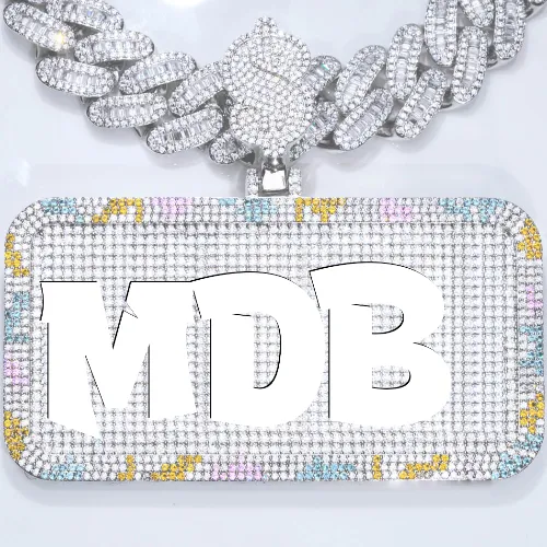 CUSTOM LETTER NECKLACE 3D COLORFUL SQUARE sold by The GUU Shop