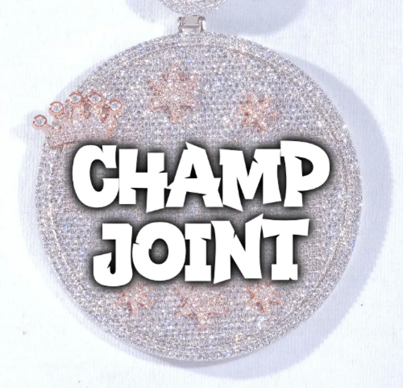 CUSTOM LETTER NECKLACE 3D BIG CROWN DISC made by The GUU Shop