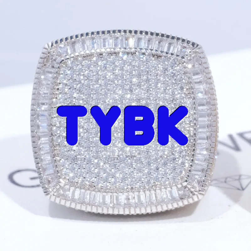 CUSTOM LETTER 3D ICED RING sold by The GUU Shop