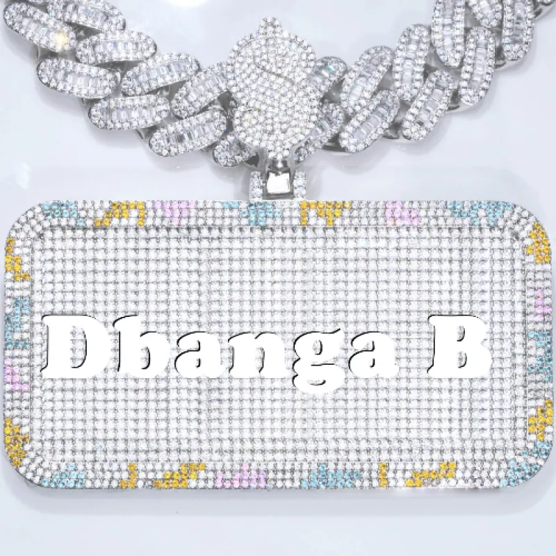 CUSTOM LETTER NECKLACE 3D COLORFUL SQUARE made by The GUU Shop