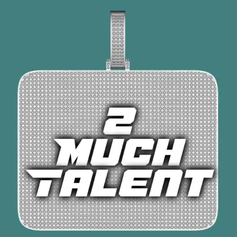 CUSTOM LETTER NECKLACE 3D BIG SQUARE sold by The GUU Shop