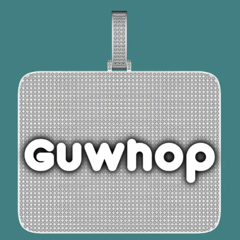 CUSTOM LETTER NECKLACE 3D BIG SQUARE sold by The GUU Shop