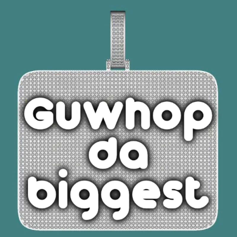 CUSTOM LETTER NECKLACE 3D BIG SQUARE sold by The GUU Shop