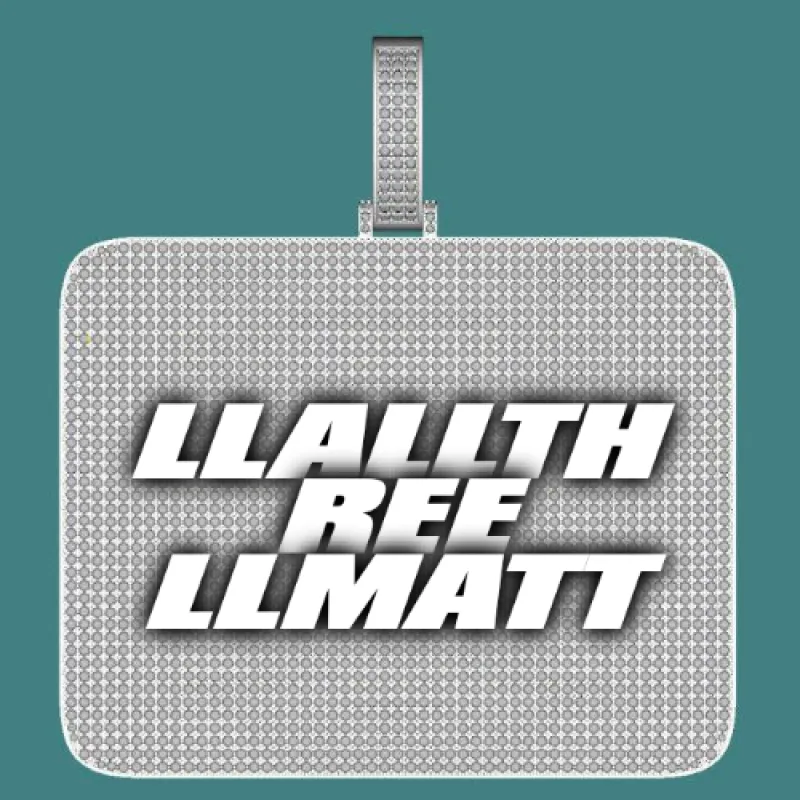 CUSTOM LETTER NECKLACE 3D BIG SQUARE sold by The GUU Shop