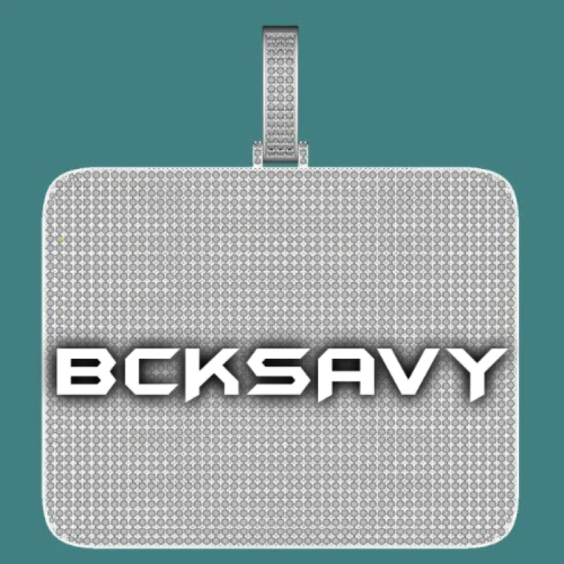 CUSTOM LETTER NECKLACE 3D BIG SQUARE sold by The GUU Shop