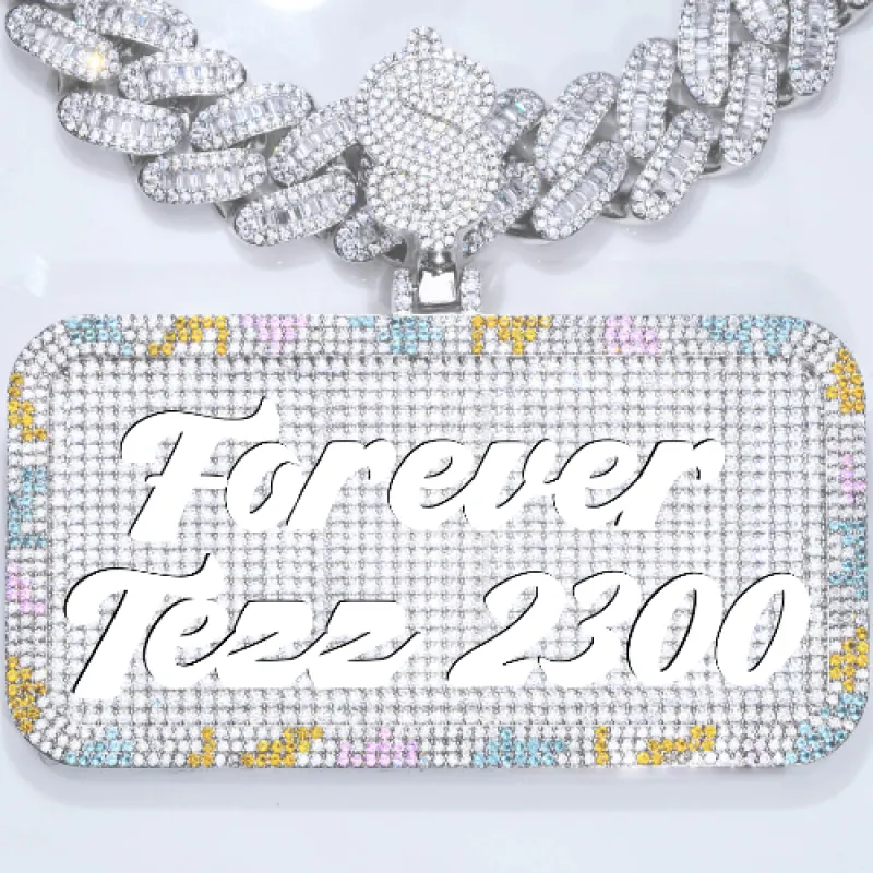 CUSTOM LETTER NECKLACE 3D COLORFUL SQUARE sold by The GUU Shop