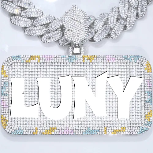 CUSTOM LETTER NECKLACE 3D COLORFUL SQUARE sold by The GUU Shop