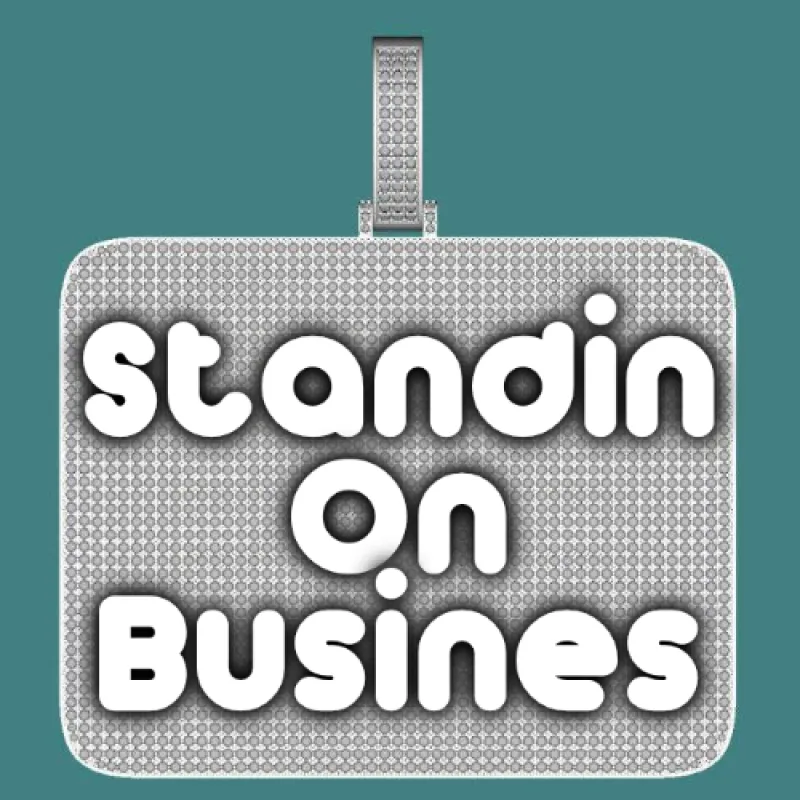 CUSTOM LETTER NECKLACE 3D BIG SQUARE sold by The GUU Shop