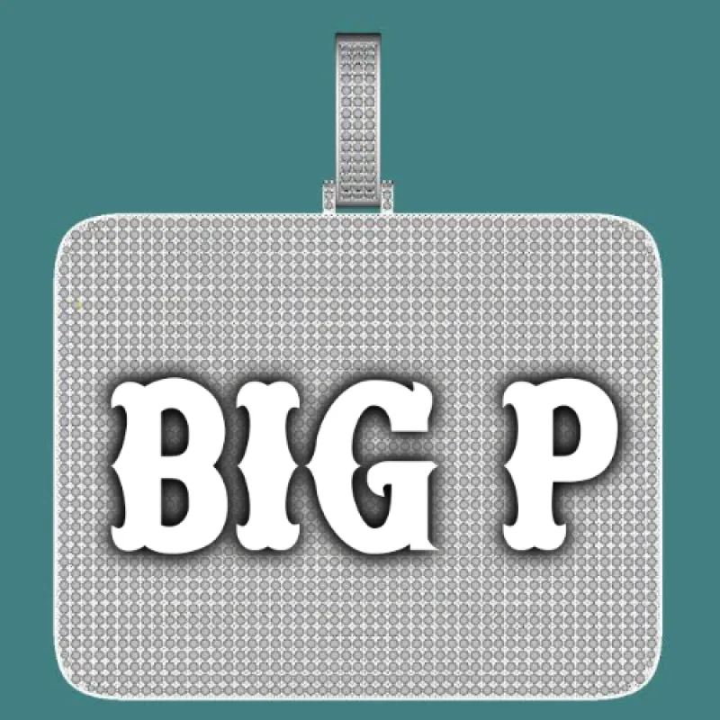 CUSTOM LETTER NECKLACE 3D BIG SQUARE sold by The GUU Shop