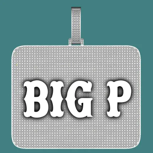 CUSTOM LETTER NECKLACE 3D BIG SQUARE sold by The GUU Shop