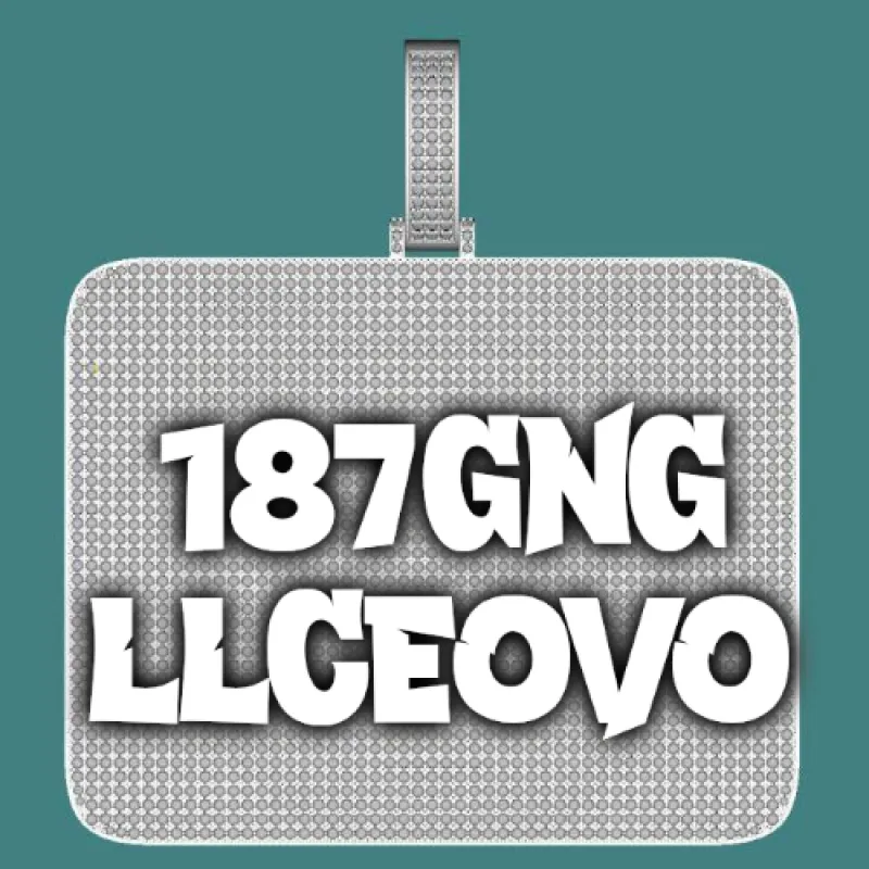 CUSTOM LETTER NECKLACE 3D BIG SQUARE sold by The GUU Shop