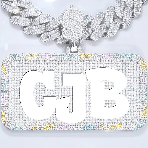 CUSTOM LETTER NECKLACE 3D COLORFUL SQUARE sold by The GUU Shop