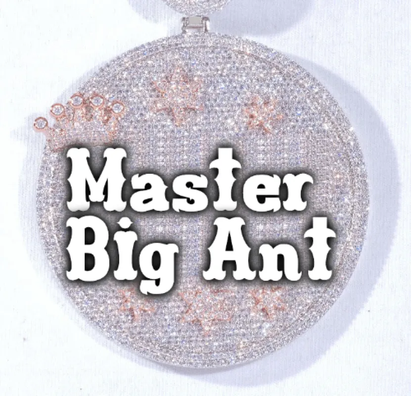 CUSTOM LETTER NECKLACE 3D BIG CROWN DISC sold by The GUU Shop