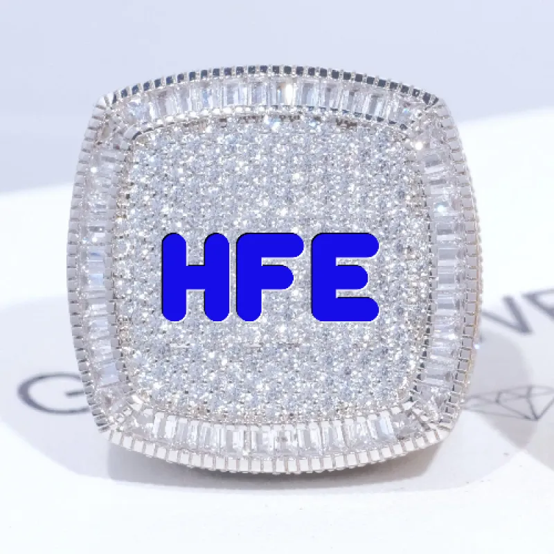 CUSTOM LETTER 3D ICED RING sold by The GUU Shop