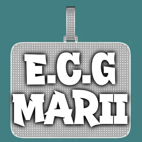 CUSTOM LETTER NECKLACE 3D BIG SQUARE sold by The GUU Shop