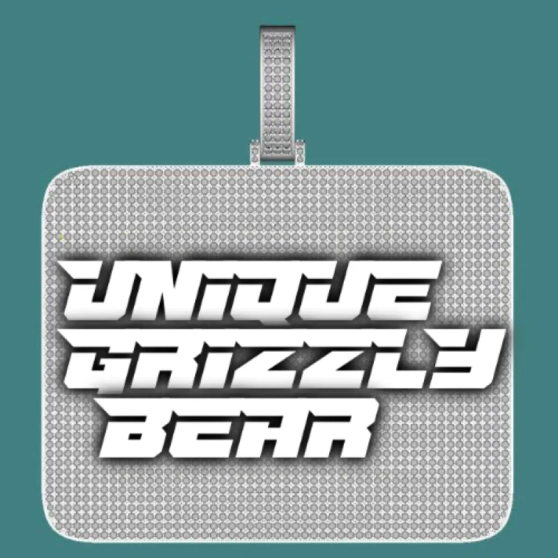 CUSTOM LETTER NECKLACE 3D BIG SQUARE sold by The GUU Shop