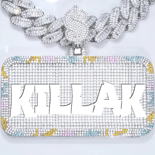 CUSTOM LETTER NECKLACE 3D COLORFUL SQUARE sold by The GUU Shop