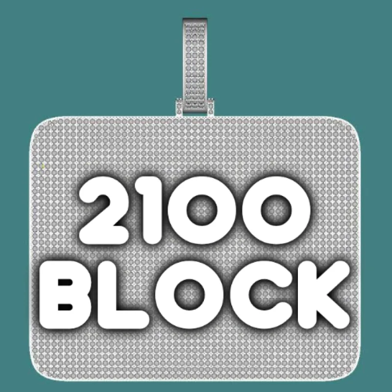 CUSTOM LETTER NECKLACE 3D BIG SQUARE sold by The GUU Shop