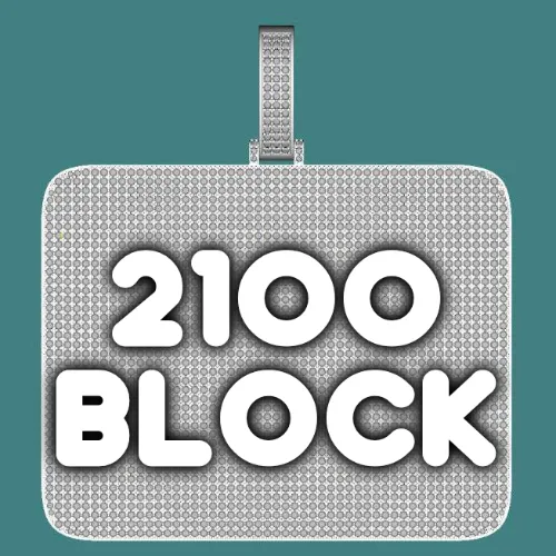 CUSTOM LETTER NECKLACE 3D BIG SQUARE sold by The GUU Shop