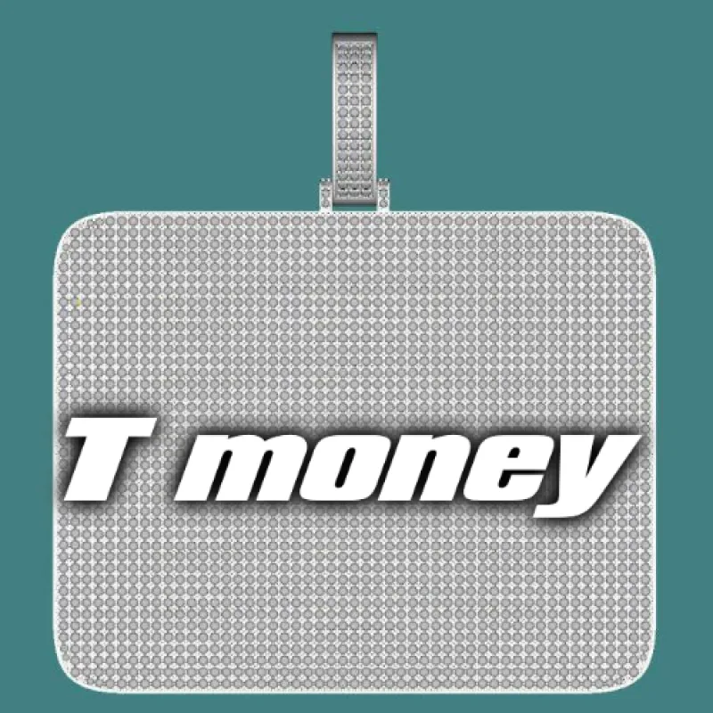 CUSTOM LETTER NECKLACE 3D BIG SQUARE sold by The GUU Shop