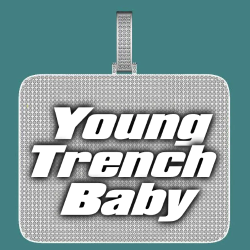 CUSTOM LETTER NECKLACE 3D BIG SQUARE sold by The GUU Shop