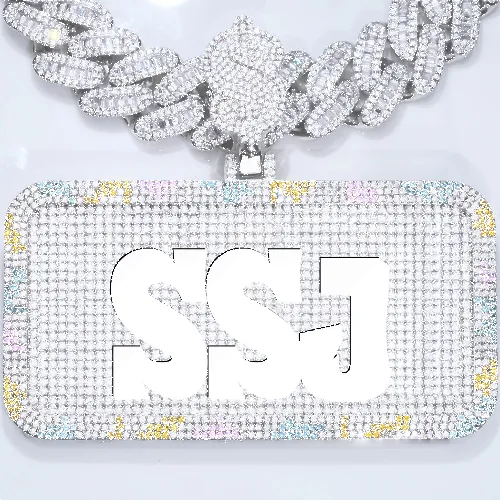 CUSTOM LETTER NECKLACE 3D COLORFUL SQUARE sold by The GUU Shop