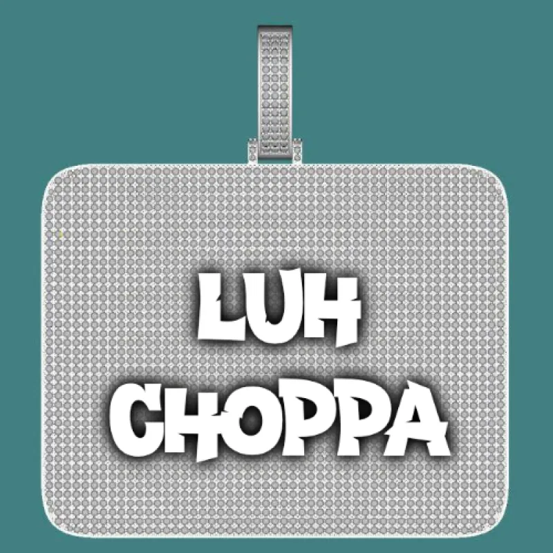 CUSTOM LETTER NECKLACE 3D BIG SQUARE sold by The GUU Shop