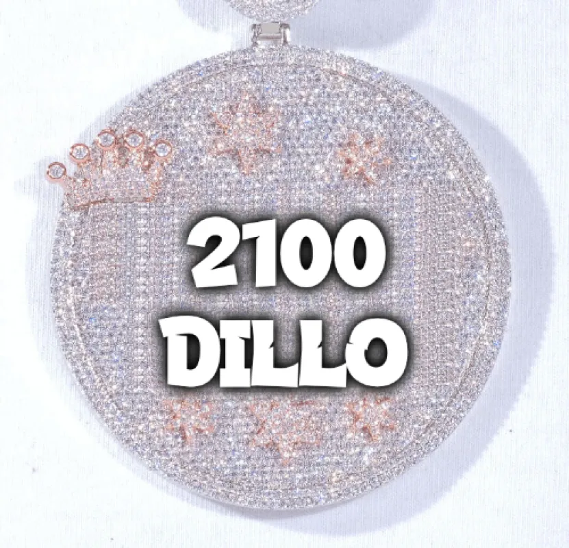 CUSTOM LETTER NECKLACE 3D BIG CROWN DISC made by The GUU Shop