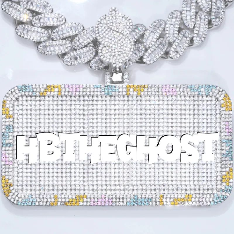 CUSTOM LETTER NECKLACE 3D COLORFUL SQUARE sold by The GUU Shop