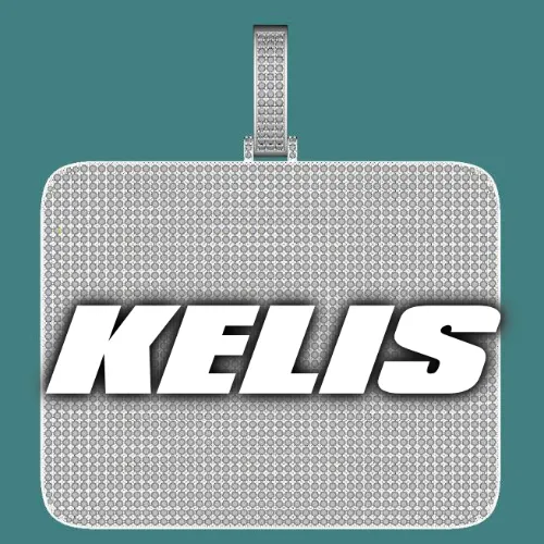 CUSTOM LETTER NECKLACE 3D BIG SQUARE sold by The GUU Shop