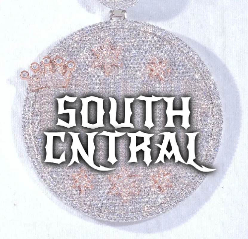 CUSTOM LETTER NECKLACE 3D BIG CROWN DISC sold by The GUU Shop