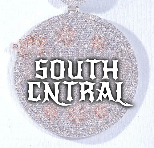 CUSTOM LETTER NECKLACE 3D BIG CROWN DISC sold by The GUU Shop