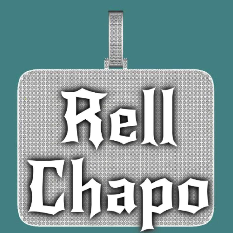 CUSTOM LETTER NECKLACE 3D BIG SQUARE sold by The GUU Shop