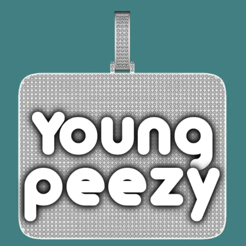 CUSTOM LETTER NECKLACE 3D BIG SQUARE sold by The GUU Shop