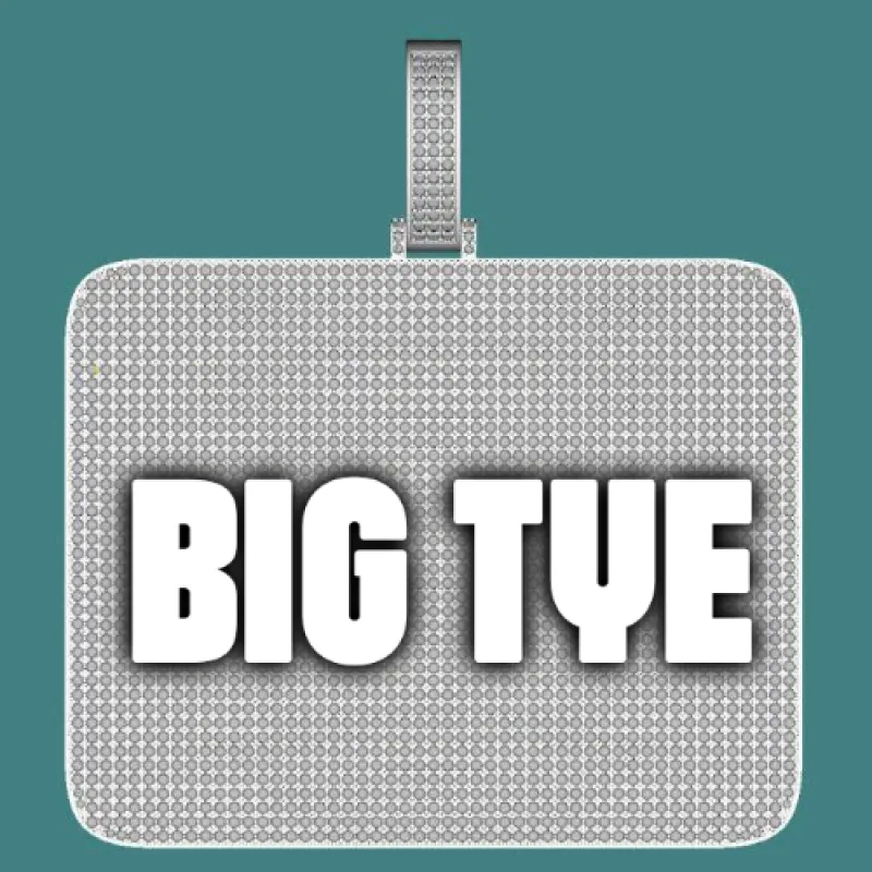 CUSTOM LETTER NECKLACE 3D BIG SQUARE sold by The GUU Shop