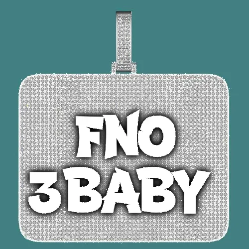 CUSTOM LETTER NECKLACE 3D BIG SQUARE sold by The GUU Shop