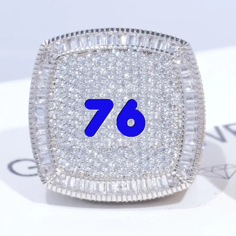 CUSTOM LETTER 3D ICED RING sold by The GUU Shop