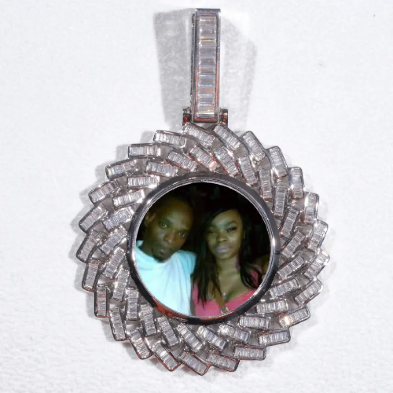 Large 3D Baguette Custom Picture Pendant sold by The GUU Shop
