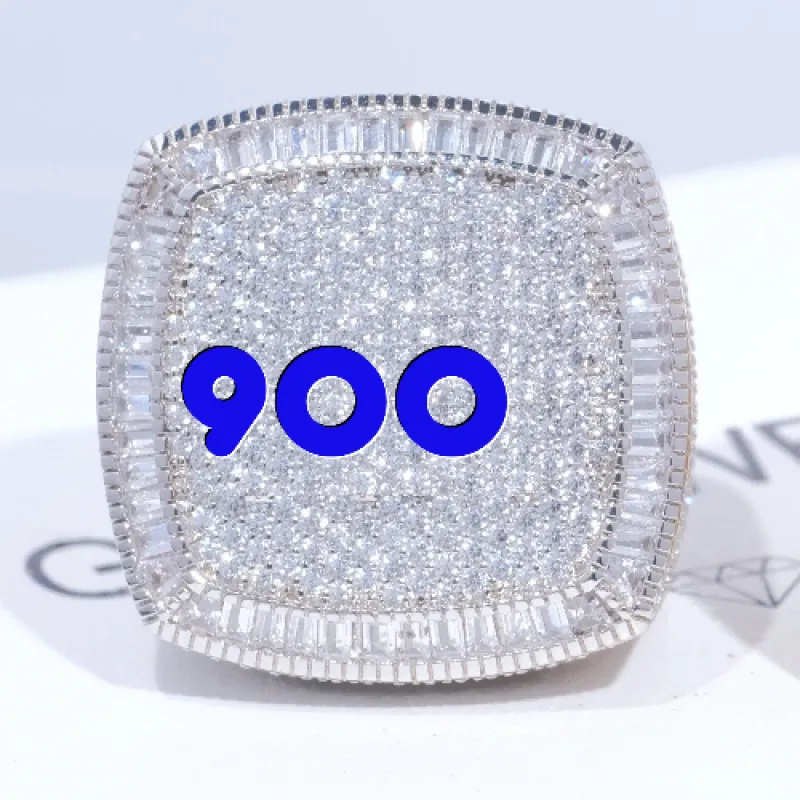 CUSTOM LETTER 3D ICED RING sold by The GUU Shop