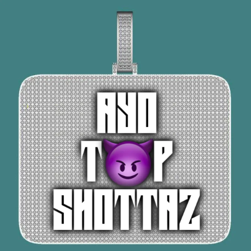 CUSTOM LETTER NECKLACE 3D BIG SQUARE sold by The GUU Shop