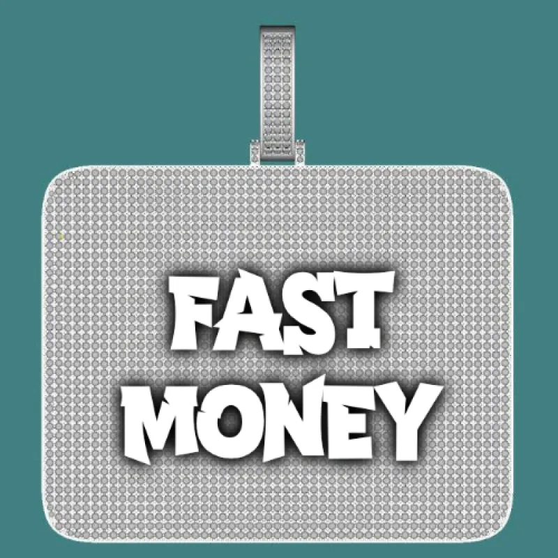 CUSTOM LETTER NECKLACE 3D BIG SQUARE sold by The GUU Shop