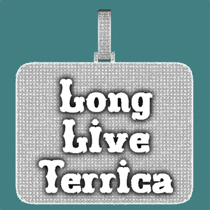 CUSTOM LETTER NECKLACE 3D BIG SQUARE sold by The GUU Shop