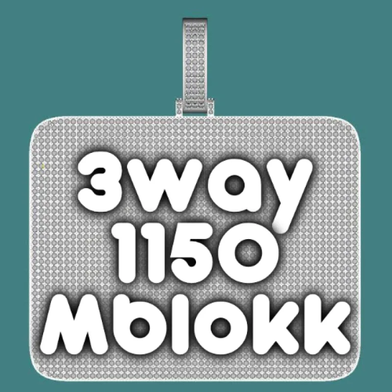 CUSTOM LETTER NECKLACE 3D BIG SQUARE sold by The GUU Shop