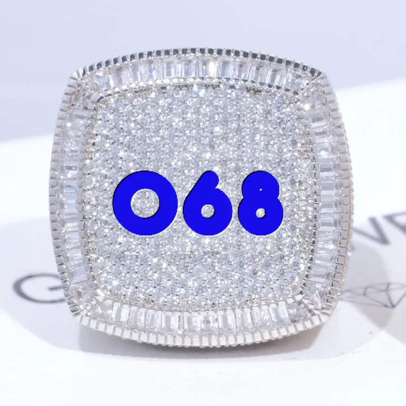 CUSTOM LETTER 3D ICED RING sold by The GUU Shop