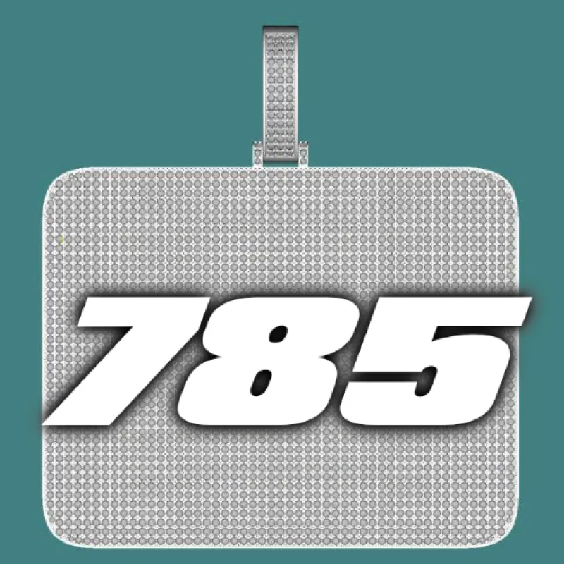 CUSTOM LETTER NECKLACE 3D BIG SQUARE made by The GUU Shop