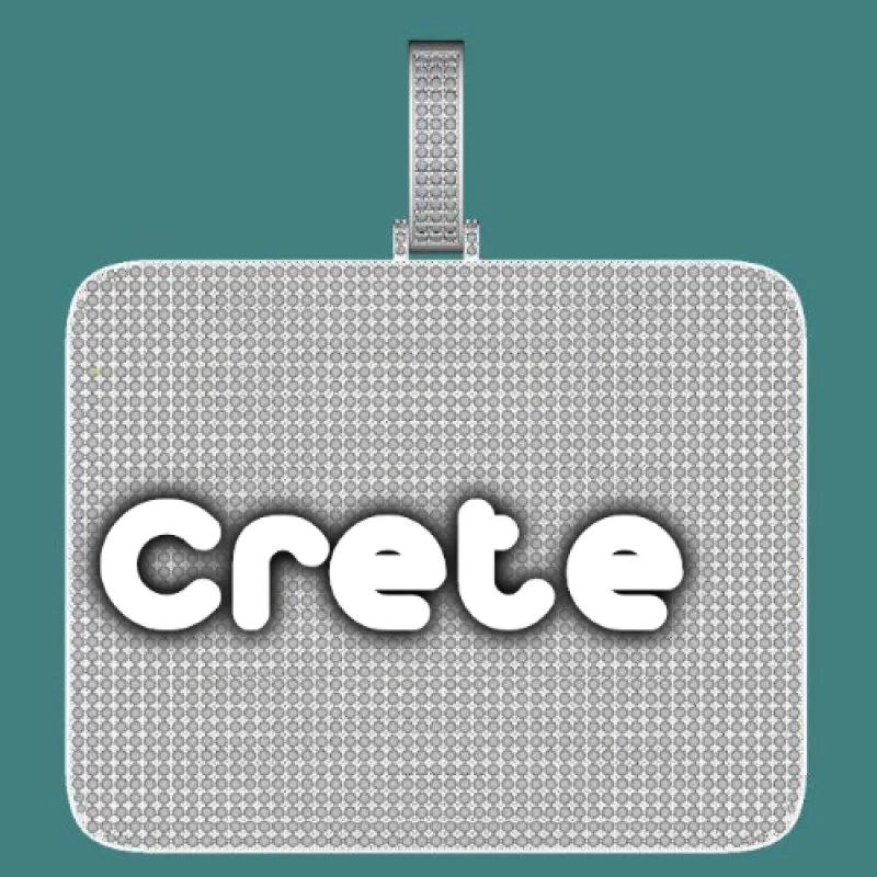 CUSTOM LETTER NECKLACE 3D BIG SQUARE sold by The GUU Shop